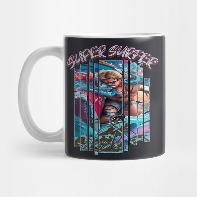 Super Surfer, Hello Summer Funny Surfer Riding Surf Surfing Lover Gifts by Customo